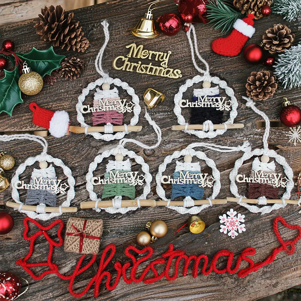 Macrame Kit for Beginners | DIY Christmas Tree Wreath Macrame Craft Kit