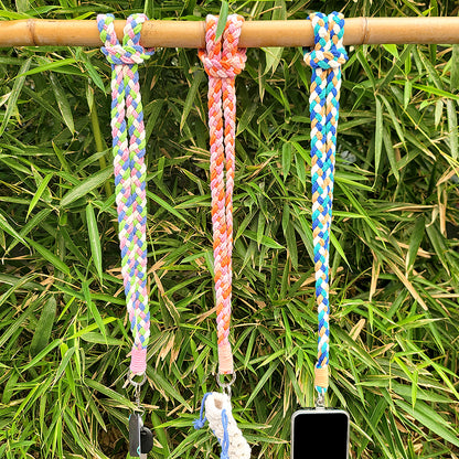 4-Strand Braid Lanyard/Keychain Weaving Kit Macrame Kit | Multi-Colors | Simple Elegant | Anti-Lost Strap/Bag Charm | Beginner DIY Set