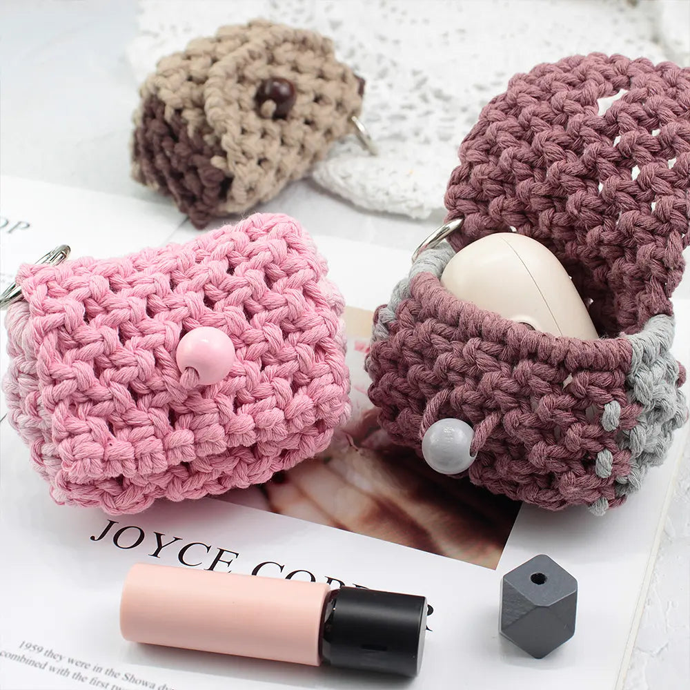 Macrame Kit for Beginners | DIY Square Macrame Earphone Storage Pouch Craft Kit