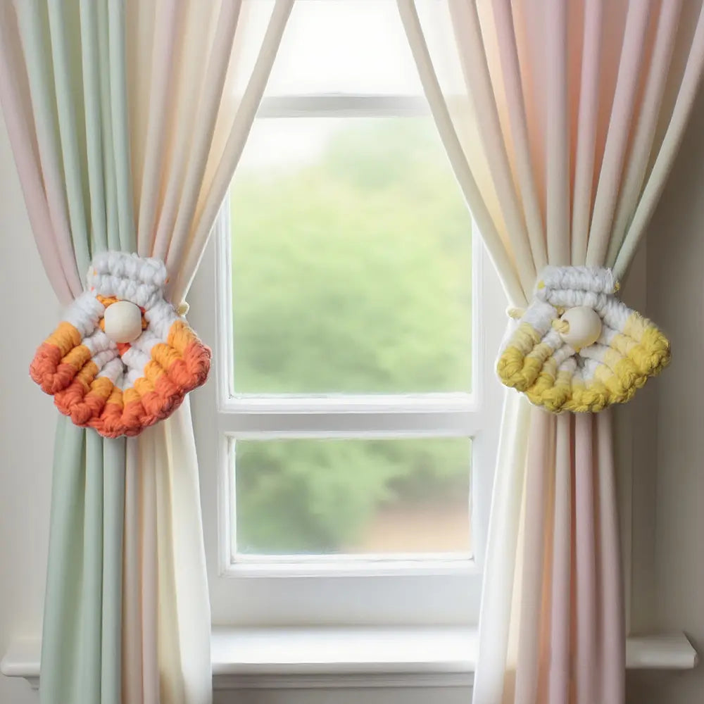 Macrame Kit for Beginners, Boho Shell Bookmark DIY Craft Kit, Vintage Ethnic Hand‑Woven Accessory Making Set