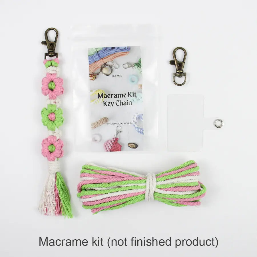 Macrame Kit for Beginners | DIY Daisy Macrame Keychain Craft Kit