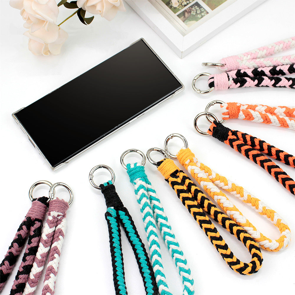 8-Strand Bracelet/Keychain Weaving Kit Macrame Kit | Multi-Contrast Colors | Phone Pendant/Bracelet | Beginner DIY Set