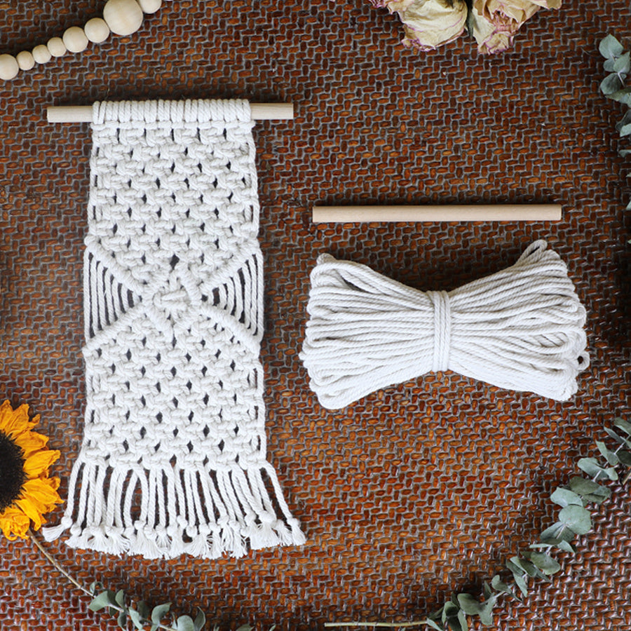 Bohemian Style Tapestry Weaving Kit Macrame Kit ，Bedroom/Living Room/Hallway Decor| Easy to Make | DIY Gift | Beginner DIY Set