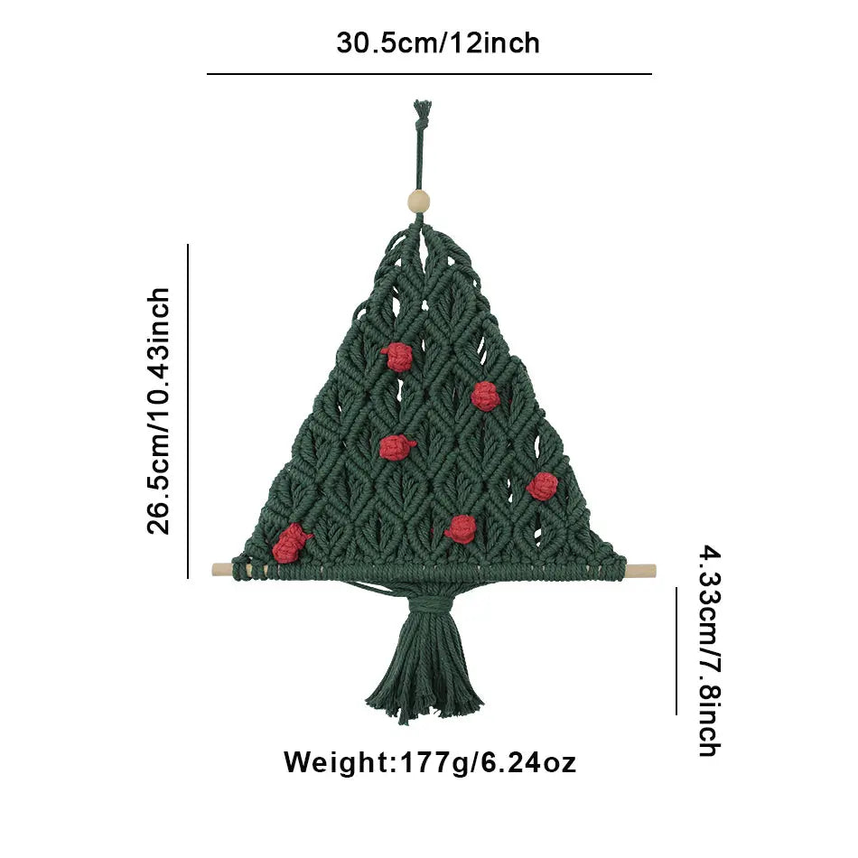 Macrame Kit for Beginners | DIY Christmas Tree Tapestry Macrame Craft Kit