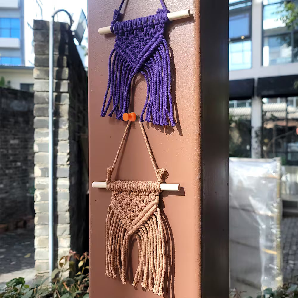 Macrame Kit for Beginners, Boho Mini Wall Hanging 3Pcs DIY Kit for Home Decor & Gifts