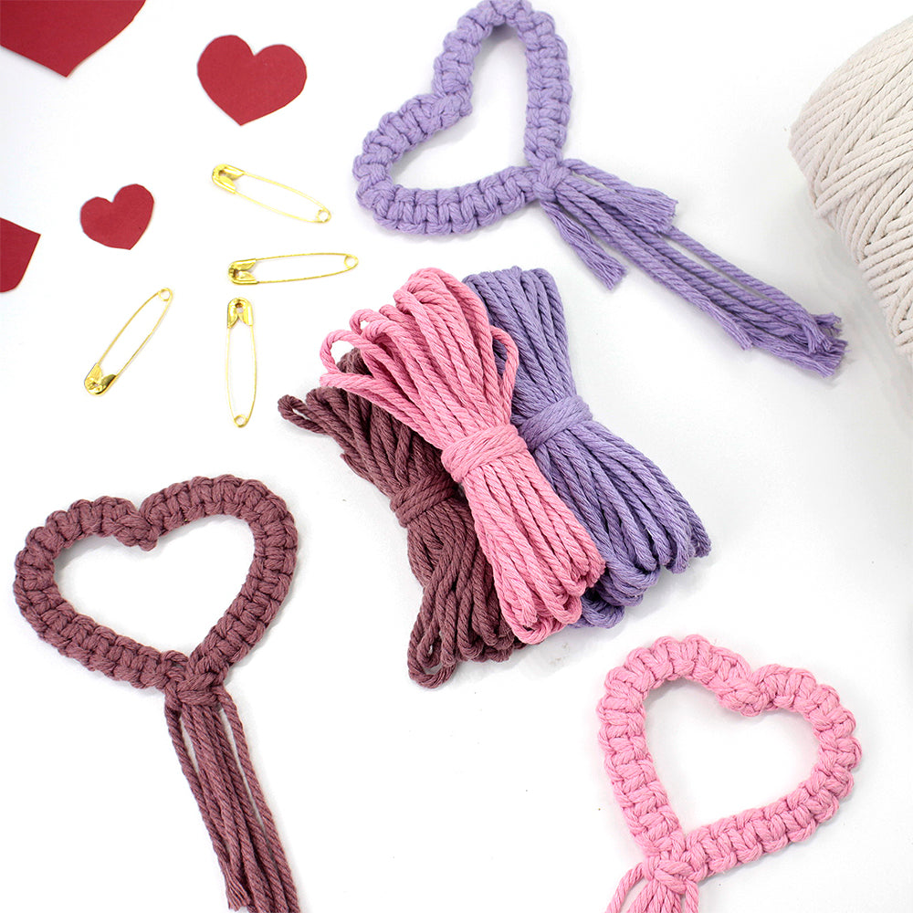 Heart Napkin Clip Weaving Kit Macrame Kit | Napkin Storage | Small Accessory | Beginner-Friendly | Handmade Decor Accessory