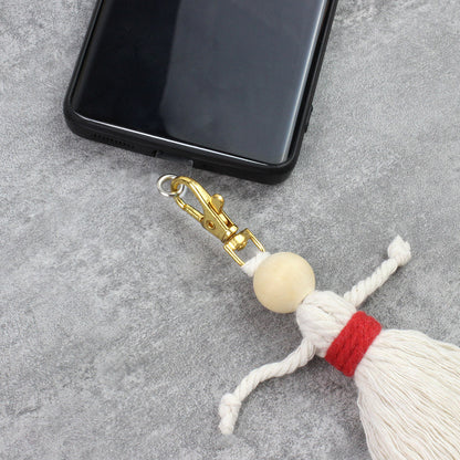 Girl Weaving Keychain Craft Kit Macrame Kit | Fringe Skirt | DIY Valentine's Gift, Beginner-DIY