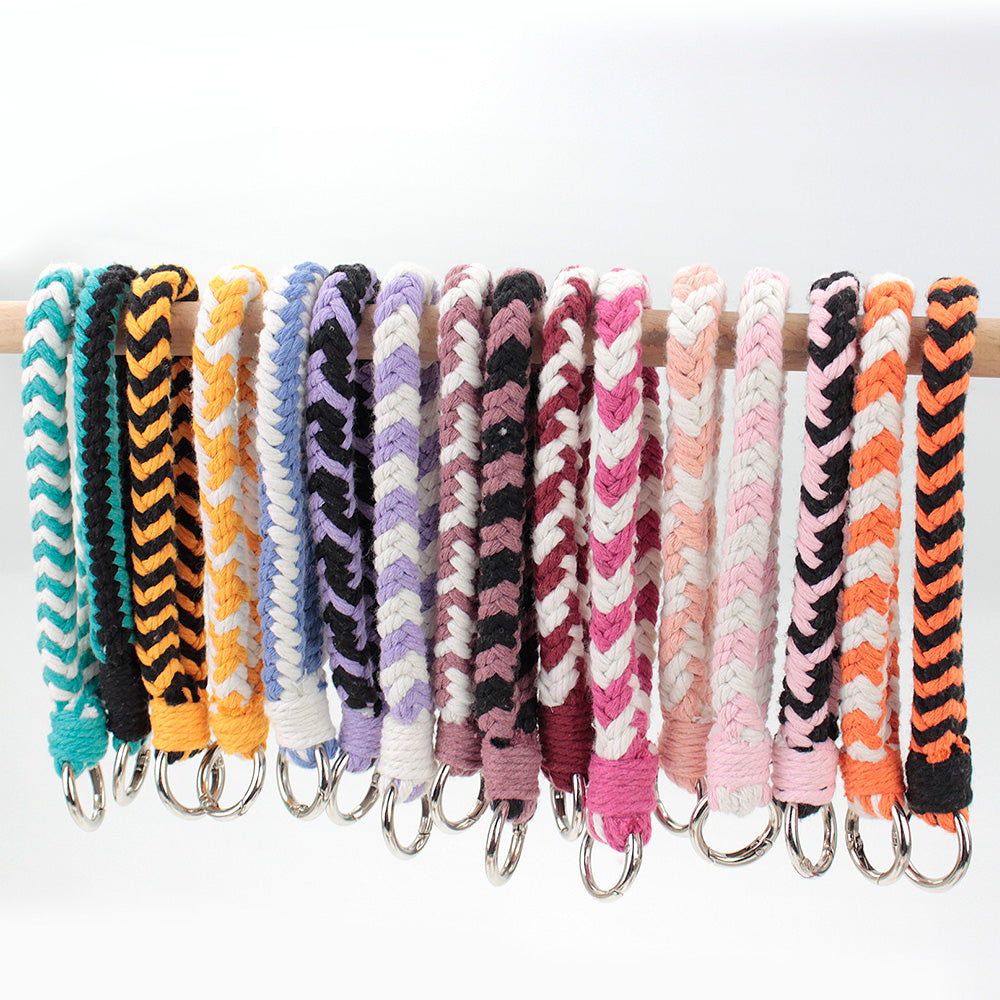 8-Strand Bracelet/Keychain Weaving Kit Macrame Kit | Multi-Contrast Colors | Phone Pendant/Bracelet | Beginner DIY Set