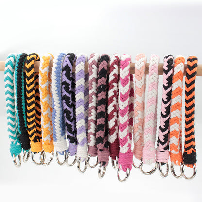 8-Strand Bracelet/Keychain Weaving Kit Macrame Kit | Multi-Contrast Colors | Phone Pendant/Bracelet | Beginner DIY Set