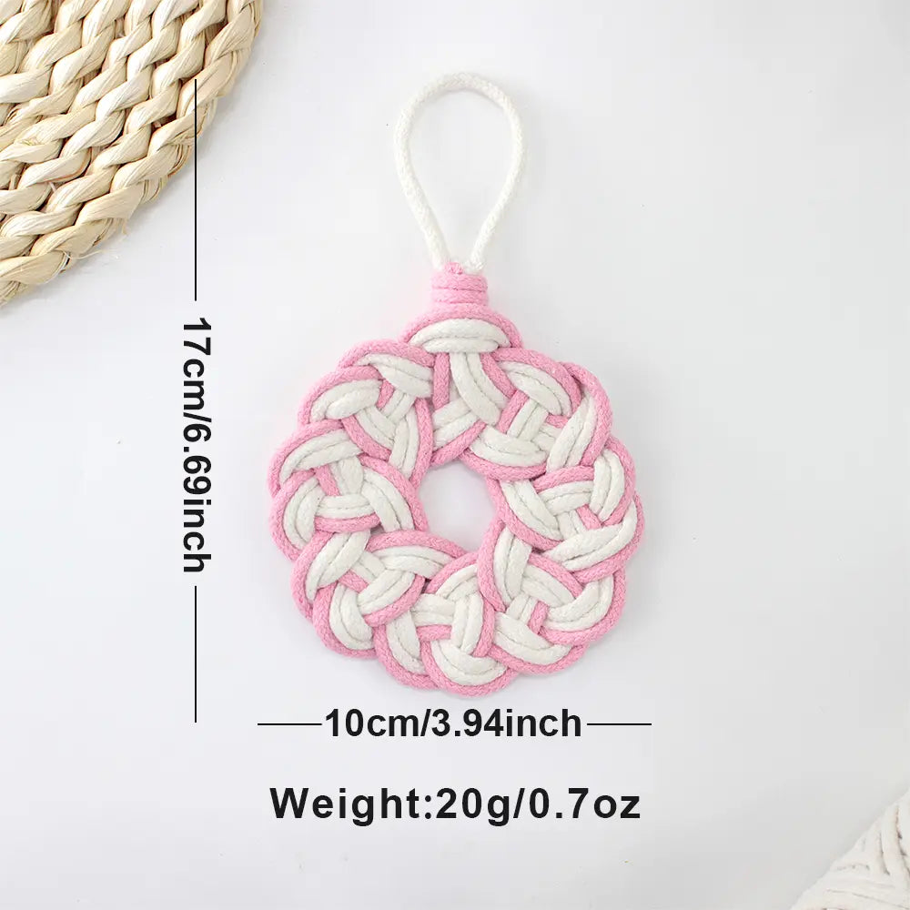 Macrame Kit for Beginners, Boho Round Pattern Coaster DIY Kit, Table Decor Gift