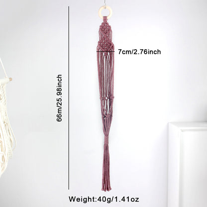 Macrame Kit Long Tassel Small Plant Hanger Weaving Kit | For Small-Medium Pots | Hanging Design | Space-Saving | Beginner-Friendly