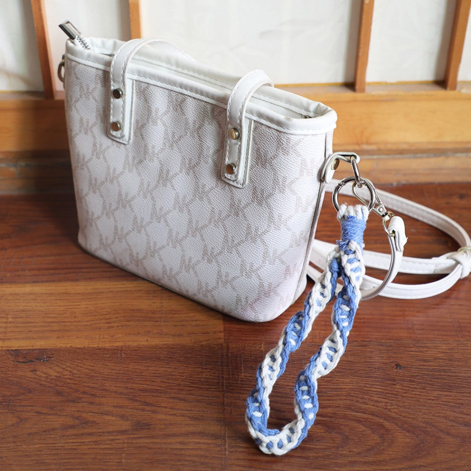 Macrame Keychain DIY Kit - Half Knot Keychain Weaving Supplies with English Tutorial | Handmade Craft Set