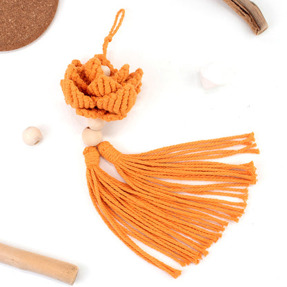 Macrame Kit Lotus Pendant Weaving Kit | 3D Petals | Car Ornament/Home Decor | Beginner Weaving| Handmade Gift