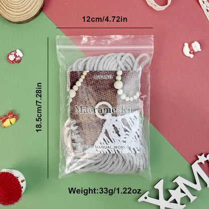 Christmas Snowflake Weaving Kit Macrame Kit | Car/Bag Pendant | Holiday DIY Gift | Beginner-Suitable| Exquisite Snowflake Pattern | Multi-Scene Pendant