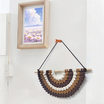 Macrame Kit Semicircle Tapestry Weaving Kit |  Design | Gradient/Contrast Option | Bedroom/Living Room Decor | Beginner-Friendly