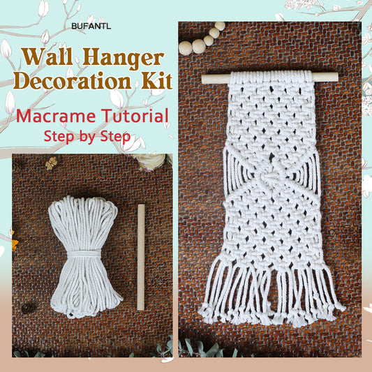 Beginner Macrame Diamond Wall Hanging All-in-One DIY Craft Kit