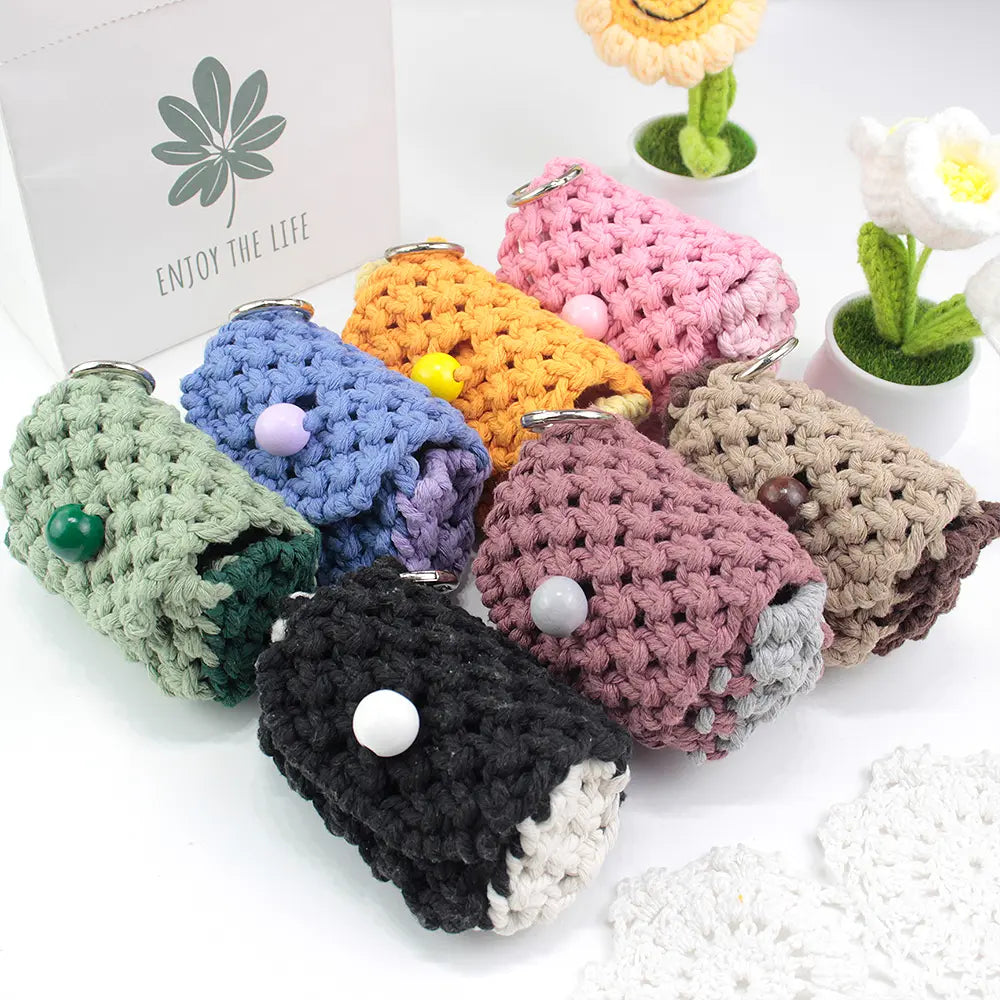 Macrame Kit for Beginners | DIY Square Macrame Earphone Storage Pouch Craft Kit