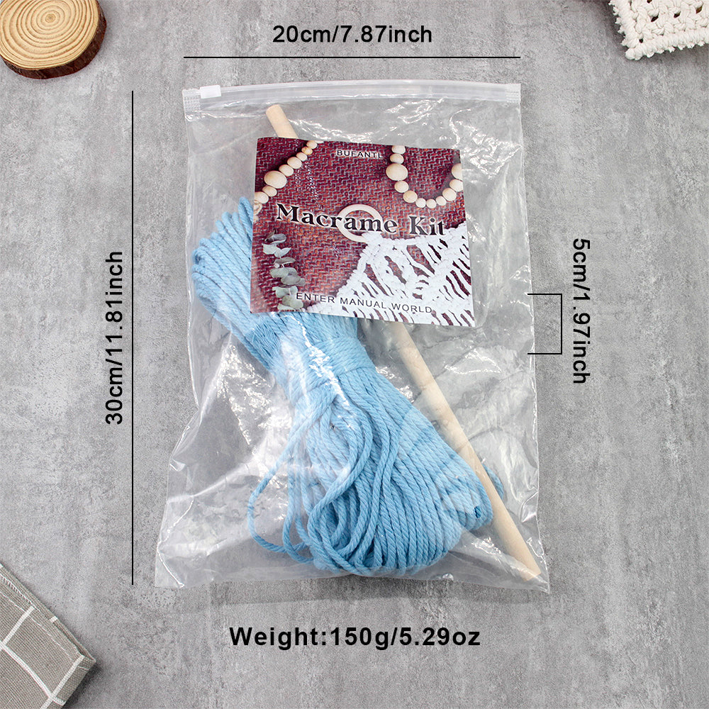 Macrame Kit Big Love Tapestry Weaving Kit | Flowing Fringes | Multi-Color Option | Valentine's Day DIY Gift | Beginner-Friendly/Living Room Decor