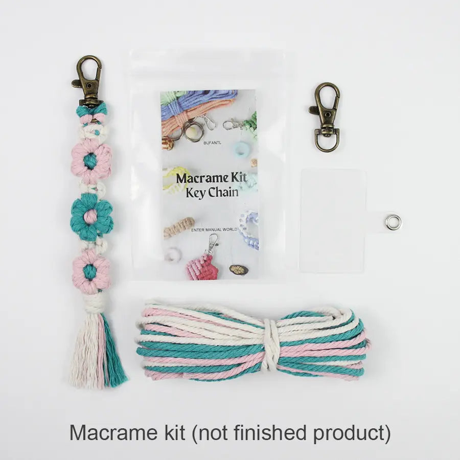 Macrame Kit for Beginners | DIY Daisy Macrame Keychain Craft Kit