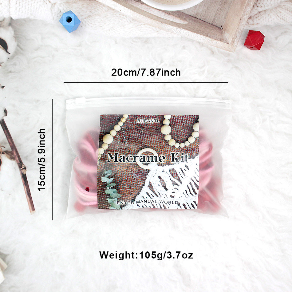 Lotus Flower Macrame DIY Kit - Handmade Weaving Supplies with English Tutorial | Zen Craft Set
