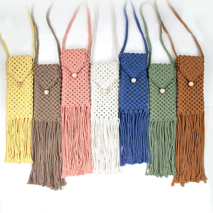 Tassel Phone Bag Weaving Kit Macrame Kit | Strong Enclosure | Slim Woven Strap | DIY Gift| Beginner-Friendly