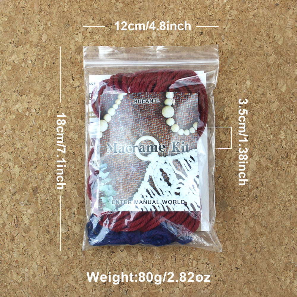 Hexagon Star Pendant Keychain Weaving Kit Macrame Kit | Multi-Colors | Simple & Elegant | Keychain/Decor | Beginner DIY Set