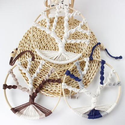 Macrame Kit Tree of Life Ring Weaving Kit | Bohemian Hanging Ring | Solid/Multi-Color | Wall Decor | Beginner Weaving | Handmade Gift