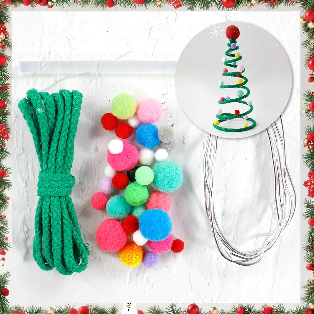 Macrame Kit for Beginners | DIY Wire Christmas Tree Ornament Macrame Craft Kit