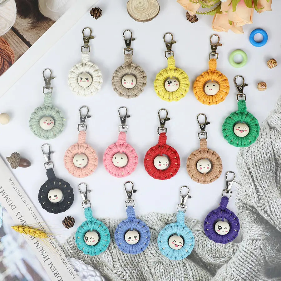 Macrame Kit for Beginners | DIY Emoji Macrame Keychain Craft Kit