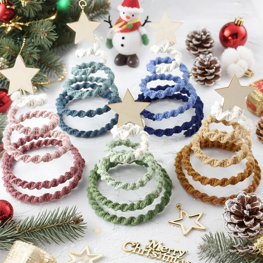 Macrame Kit for Beginners | DIY Half‑Knot Wire Christmas Tree Macrame Craft Kit