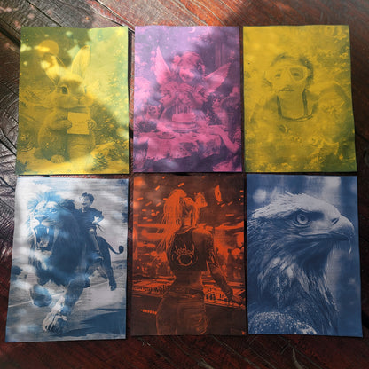 Cyanotype Set A4 Blank Cyanotype Film Kit 5-Sheet Trial Pack Custom Printable Patterns For Advanced DIY/Photography Enthusiasts