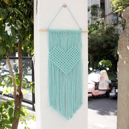 Macrame Kit Big Love Tapestry Weaving Kit | Flowing Fringes | Multi-Color Option | Valentine's Day DIY Gift | Beginner-Friendly/Living Room Decor
