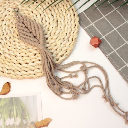 Fringe Leaf Weaving Keychain Craft Kit Macrame Kit |Tutorial | Bottom Fringe,  Keychain/Pendant/Bag Charm, Beginner DIY Set
