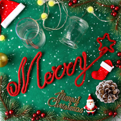 Wire "Christmas" Word Weaving Kit Macrame Kit | Gold/Silver Wire Accent | Holiday DIY Gift | Home Decor | Beginner-Friendly