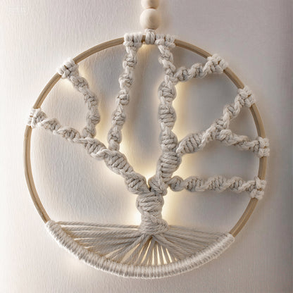 Macrame Kit Tree of Life Ring Weaving Kit | Bohemian Hanging Ring | Solid/Multi-Color | Wall Decor | Beginner Weaving | Handmade Gift