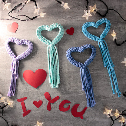 Heart Napkin Clip Weaving Kit Macrame Kit | Napkin Storage | Small Accessory | Beginner-Friendly | Handmade Decor Accessory