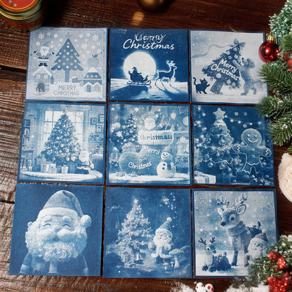 Christmas Cyanotype DIY Kit - 5 Sheets Sun Art Paper + 1 Christmas Film, Retro Printing/Mini Cyanotype Cards, For Beginners cyanotype set Retro Photography