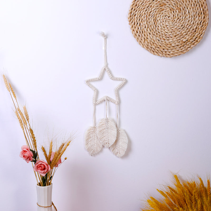 Macrame Kit Star Dreamcatcher Weaving Kit | Bohemian Style | Minimalist & Elegant | Bedroom/Window Decor | Beginner-Friendly