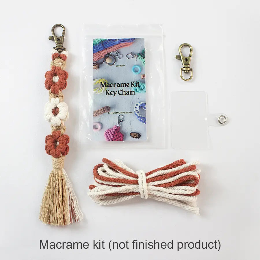 Macrame Kit for Beginners | DIY Daisy Macrame Keychain Craft Kit