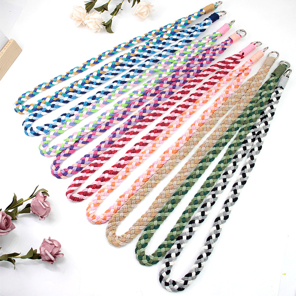 4-Strand Braid Lanyard/Keychain Weaving Kit Macrame Kit | Multi-Colors | Simple Elegant | Anti-Lost Strap/Bag Charm | Beginner DIY Set