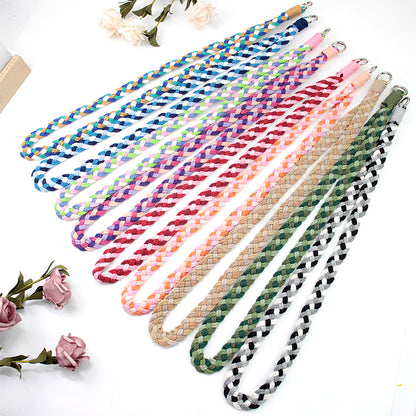 4-Strand Braid Lanyard/Keychain Weaving Kit Macrame Kit | Multi-Colors | Simple Elegant | Anti-Lost Strap/Bag Charm | Beginner DIY Set