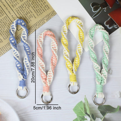 Macrame Keychain DIY Kit - Half Knot Keychain Weaving Supplies with English Tutorial | Handmade Craft Set