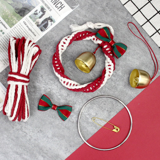 Mini Christmas Wreath Weaving Kit Macrame Kit | Car/Home Use | Holiday DIY Gift | Beginner-Suitable | Multi-Scene Decor