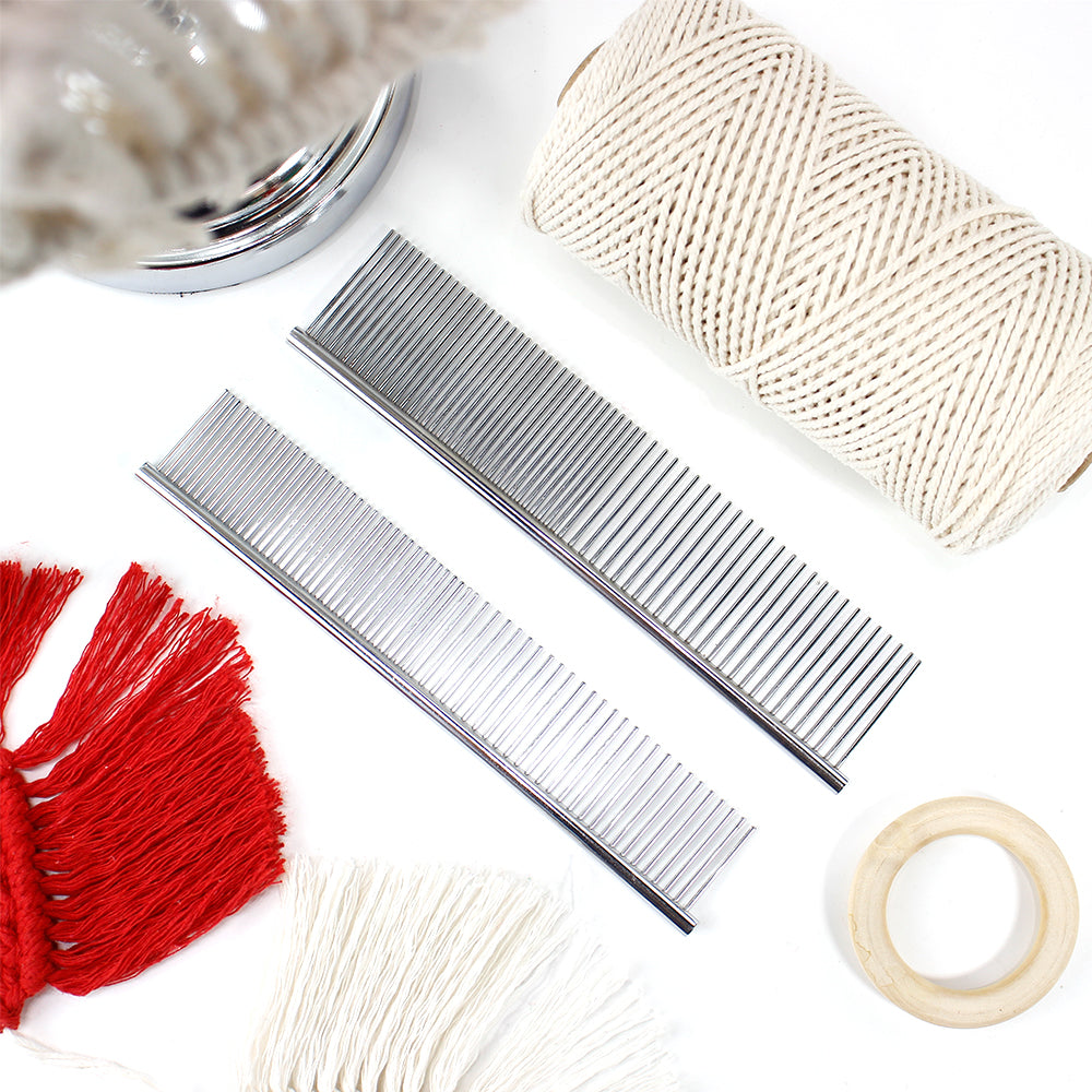 Stainless Steel Macrame Comb - Fringe Comb for DIY Weaving Crafts | Handmade Accessory