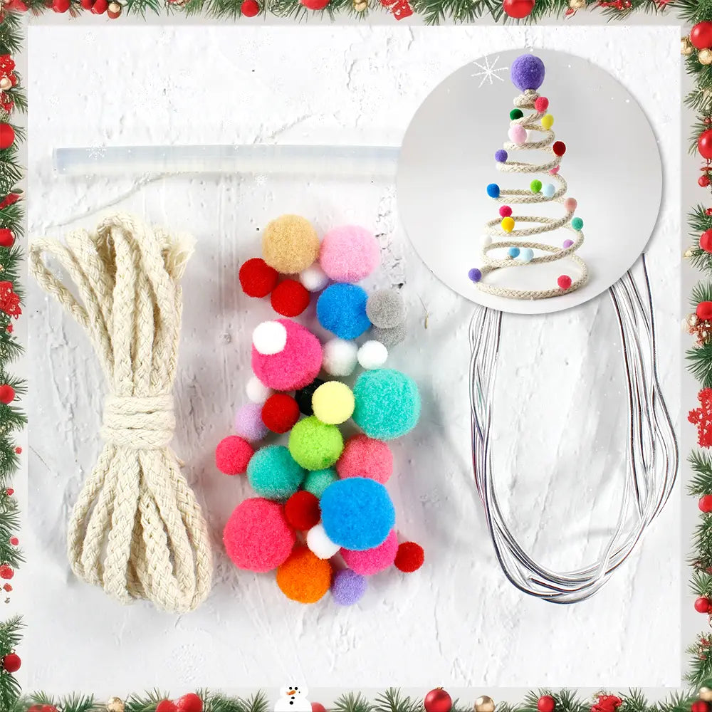 Macrame Kit for Beginners | DIY Wire Christmas Tree Ornament Macrame Craft Kit