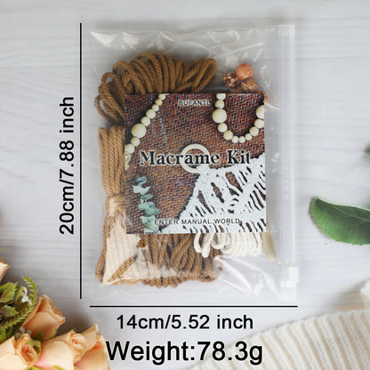 Macrame Kit Leaf Tapestry Weaving Kit | Avocado/Caramel Tones | Bohemian Style | Bedroom/Living Room Decor | Beginner-Friendly
