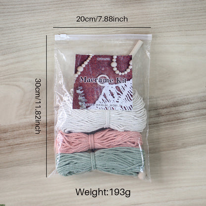 Macrame Kit Leaf Tapestry Weaving Kit | Bohemian Style | Adjustable Length | Bedroom/Living Room/Hallway Decor | Beginner-Friendly