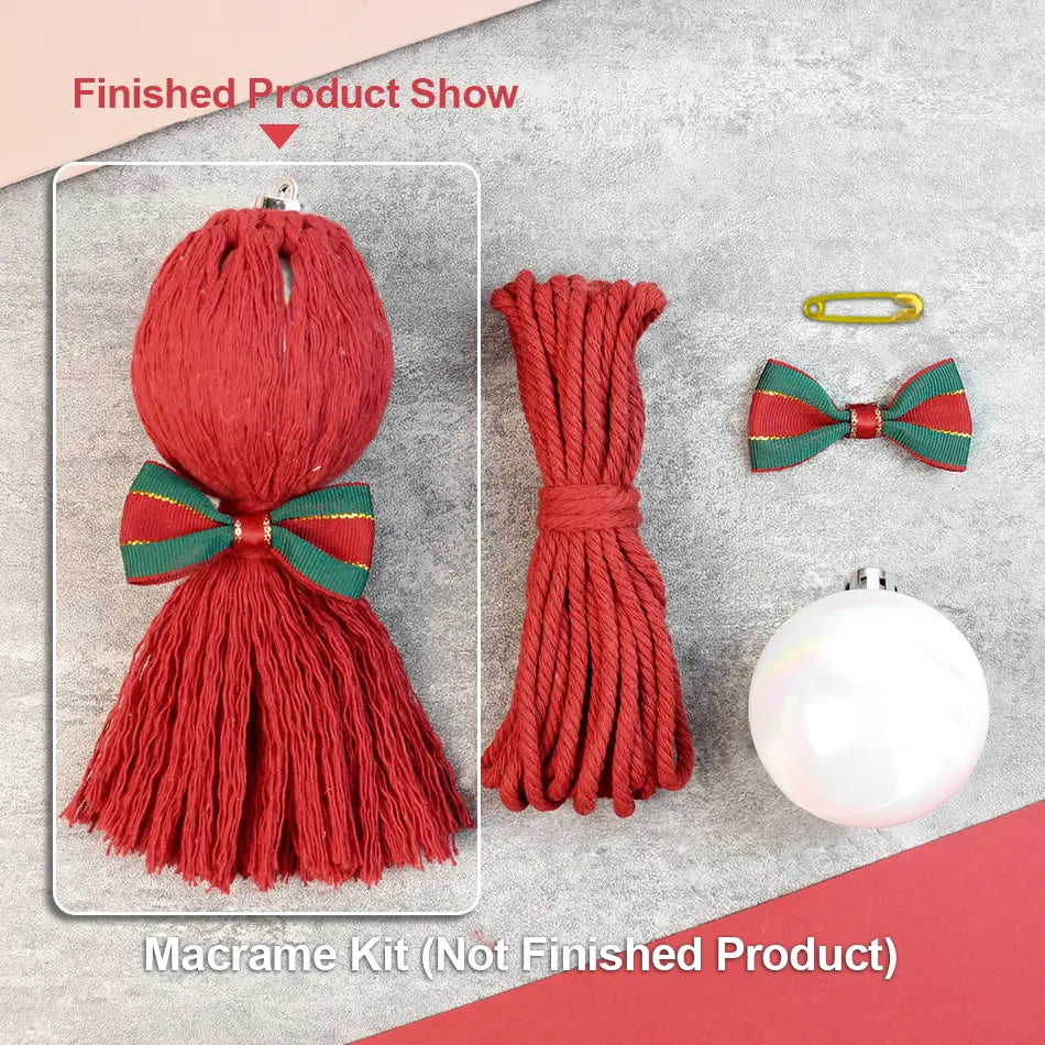 Macrame Kit for Beginners | DIY Christmas Decorative Ball Macrame Craft Kit