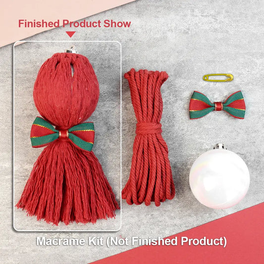 Macrame Kit for Beginners | DIY Christmas Decorative Ball Macrame Craft Kit