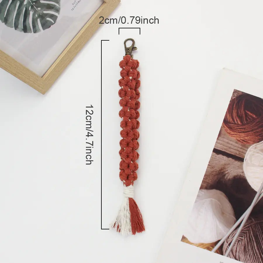 Macrame Kit for Beginners | DIY Solid Color Macrame Keychain Craft Kit